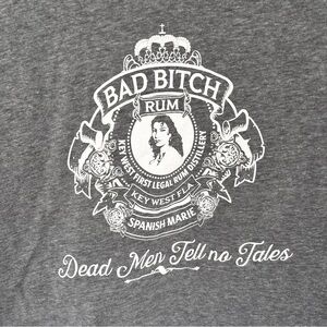 Bad Beach Rum T Shirt Womens Small Heather Grey Cotton Poly Top Next Level Tee S
